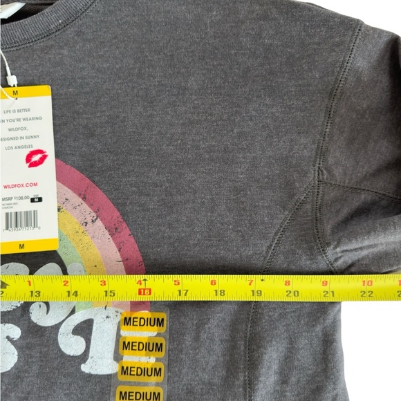 Wildfox Women's Easy Does It Sommers Oversized  Sweatshirt Size M MSRP $108 - Picture 6 of 8